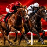 ワイド馬券の2頭の組合せを象徴する競走馬2頭の並走シーン。競馬初心者向け解説のアイキャッチ